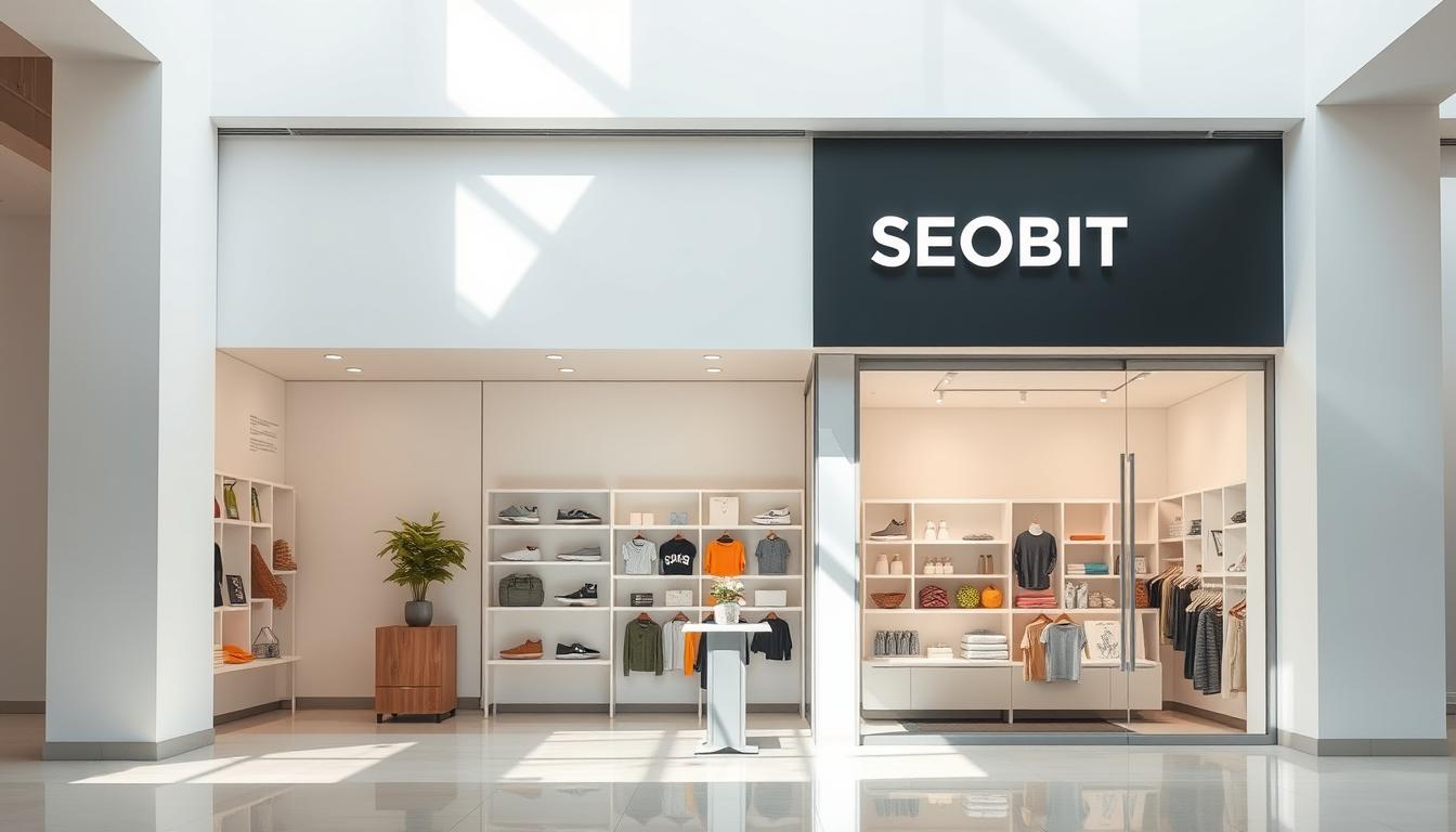 A modern, minimalist online store interior with clean lines and a bright, airy atmosphere. The SEOBIT brand logo prominently displayed on the storefront, alongside high-quality product images and a sleek, user-friendly interface. The layout features a minimalist grid layout, with a focus on showcasing the merchandise in an organized and visually appealing manner. Soft, natural lighting illuminates the space, creating a welcoming and inviting ambiance. The scene captures the essence of a well-designed, efficient, and visually engaging e-commerce platform, reflecting the professionalism and attention to detail associated with the SEOBIT brand.