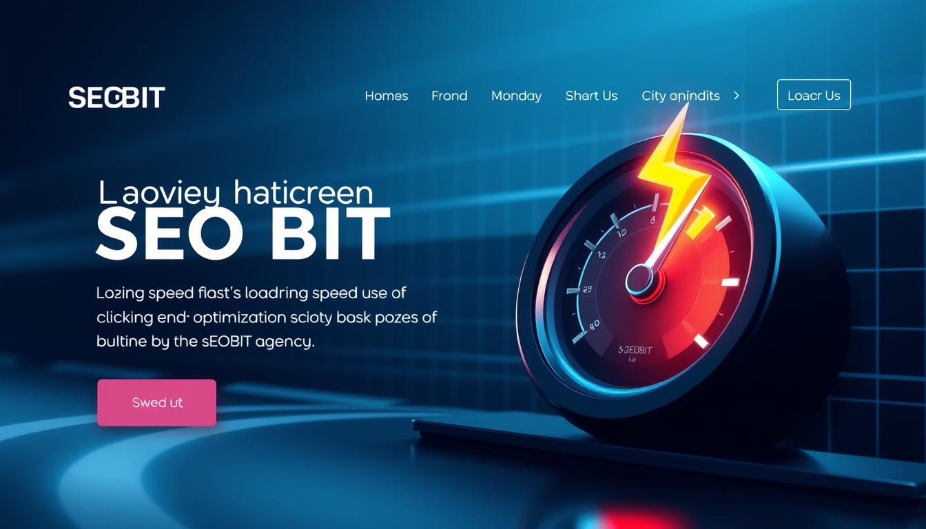 A sleek, modern website with a clean, minimalist design. The loading speed is lightning-fast, thanks to the use of cutting-edge optimization techniques by the SEOBIT team. In the foreground, a stylized illustration depicts a glowing speedometer, representing the blazing performance. The background features a subtle grid pattern, hinting at the sophisticated technical infrastructure powering the site. Vibrant colors, crisp lines, and a sense of dynamic energy convey the overall impression of efficiency and professionalism. Soft, directional lighting accentuates the design elements, creating a polished, high-tech aesthetic that reflects the expertise of the SEOBIT agency.