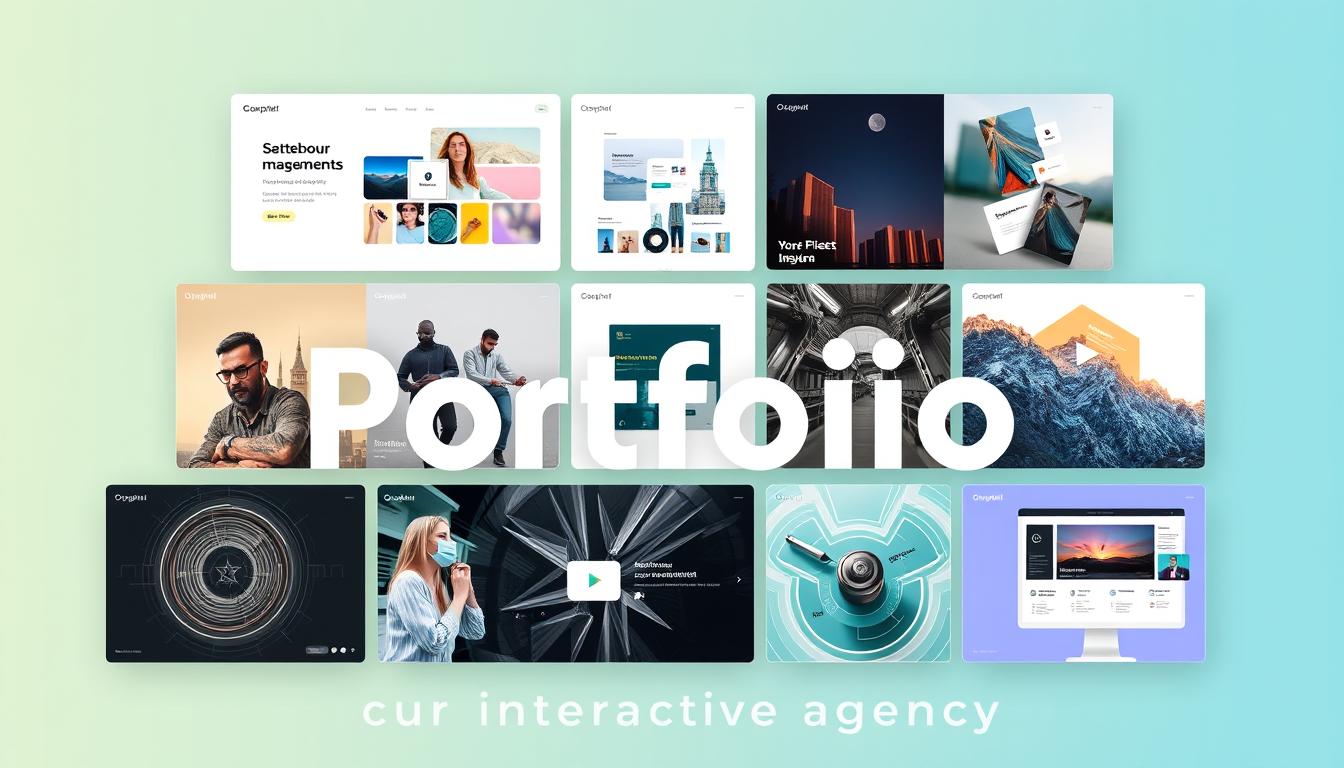 Generuj obrazek reprezentujący portfolio agencji interaktywnej