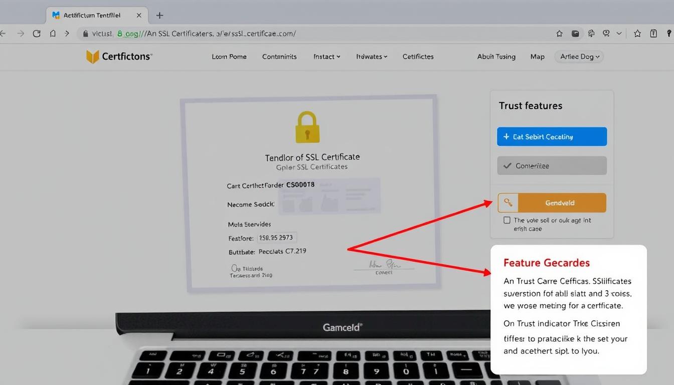 Generuj obrazek: certyfikat SSL na stronie internetowej