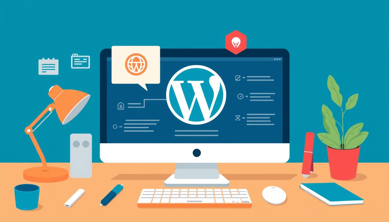 Grafika reprezentująca system zarządzania treścią WordPress