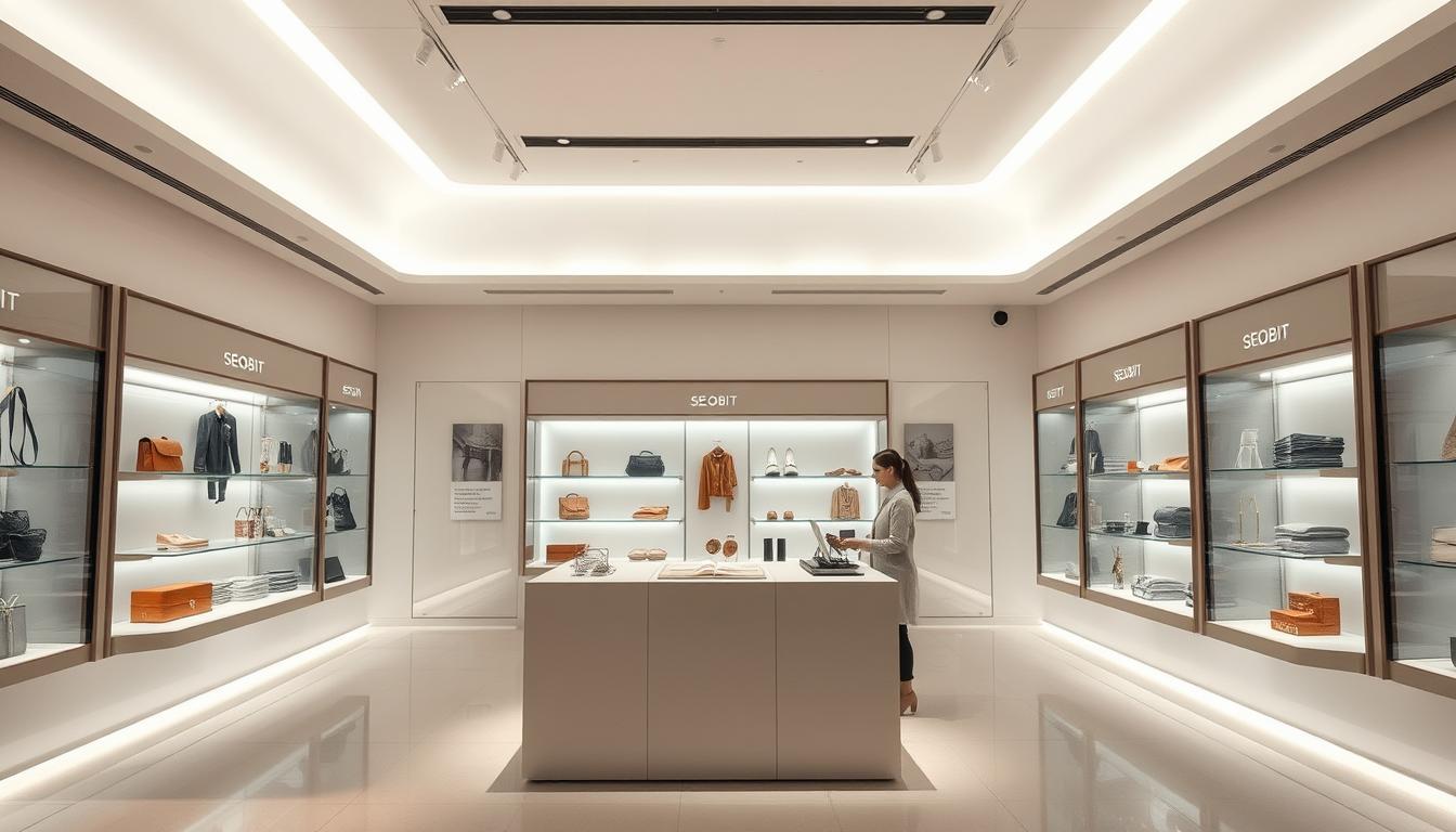 A SEOBIT e-commerce store with a clean, modern aesthetic showcasing sleek product displays and intuitive navigation. Soft lighting illuminates a serene atmosphere, where customers can effortlessly browse and interact with the WooCommerce interface. The layout is optimized for a seamless user experience, guiding shoppers through a visually appealing and responsive digital storefront. Minimalist design elements and high-quality product imagery work in harmony, creating an engaging and user-friendly environment that encourages exploration and conversion.