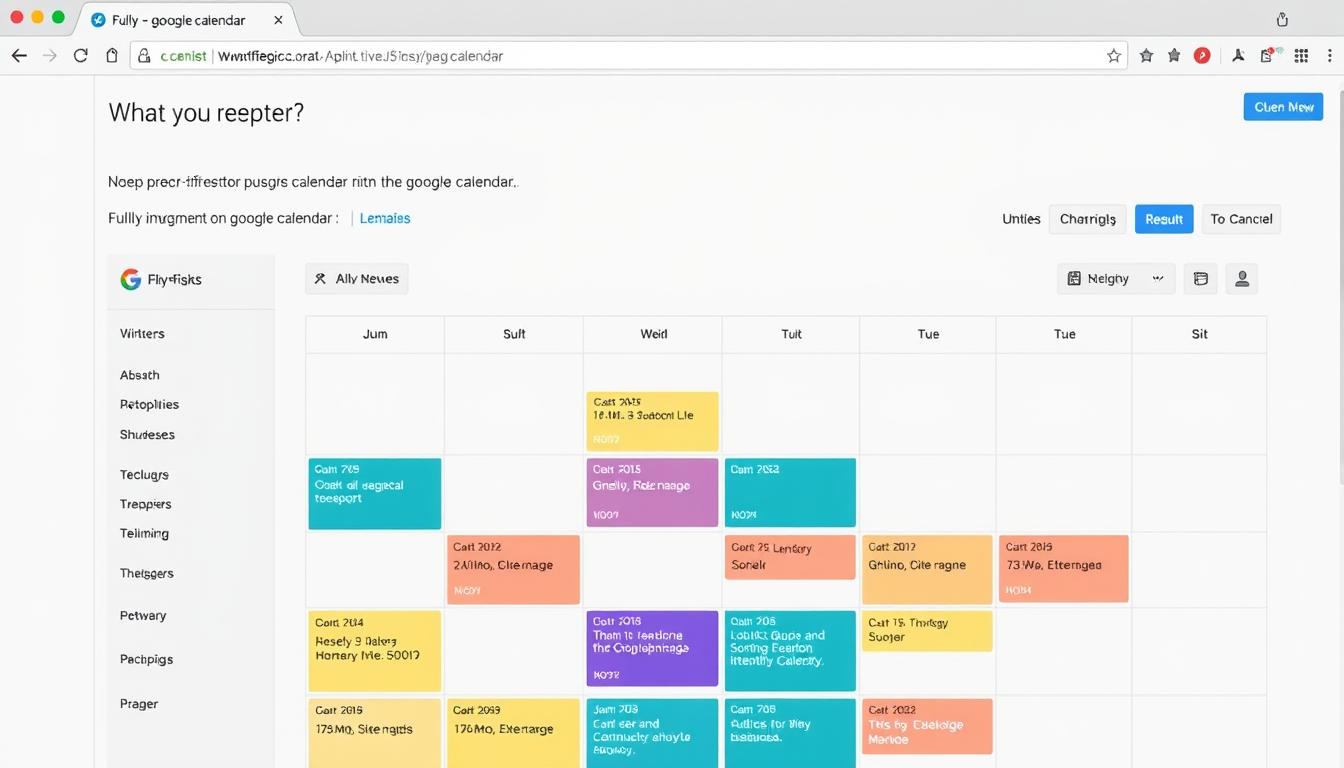 Przykład kalendarza Google zintegrowanego z WordPress za pomocą wtyczki Simple Calendar