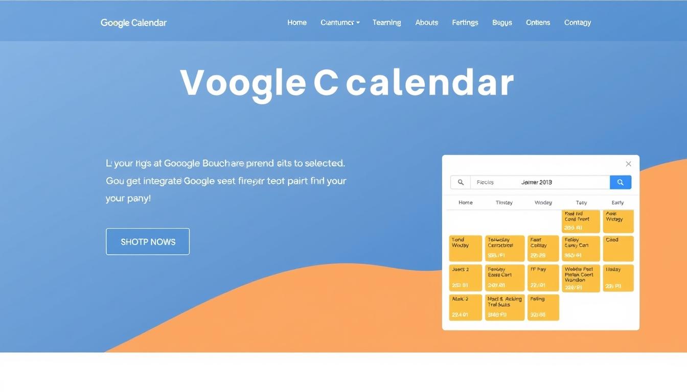 Przykład profesjonalnie zintegrowanego kalendarza Google w WordPress