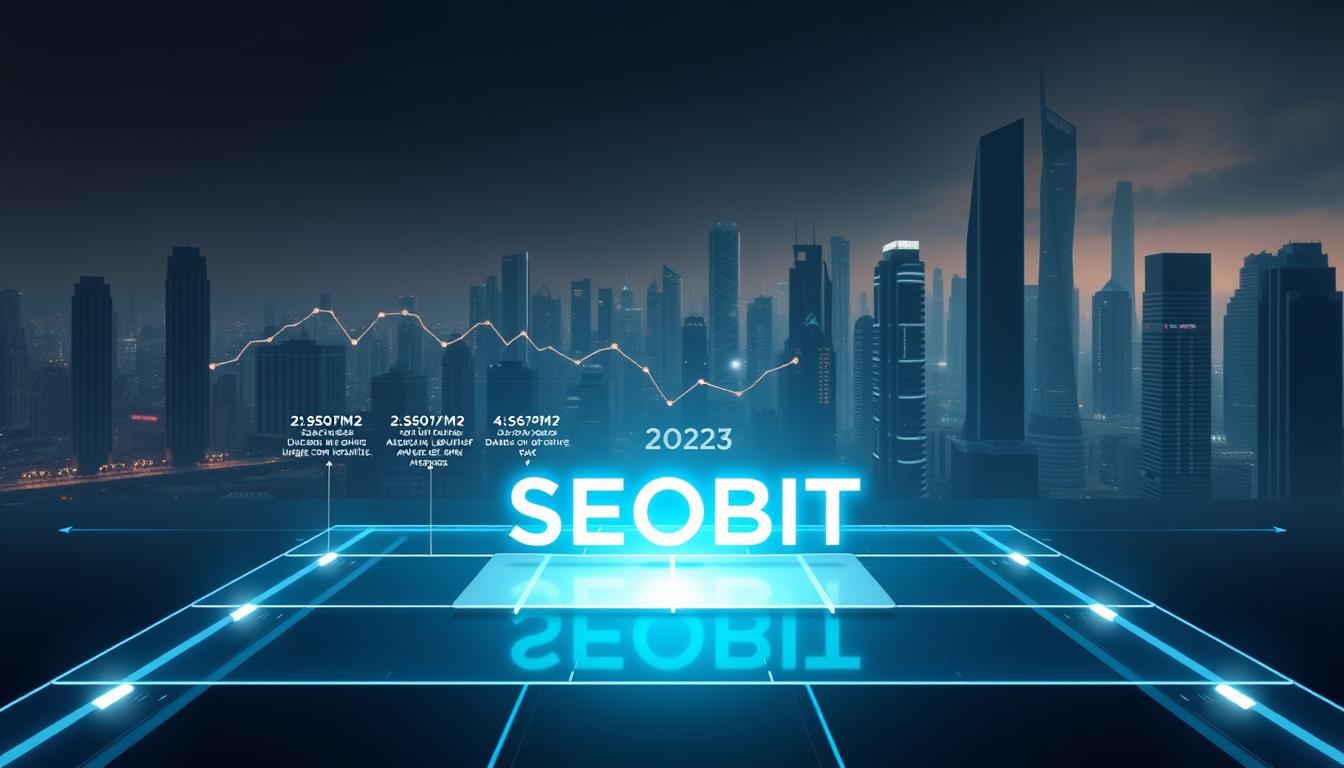 A futuristic illustration depicting the evolution of search engine algorithms. In the foreground, a holographic display showcases a timeline of algorithm updates, represented by sleek, minimalist icons. The middle ground features a stylized SEOBIT logo, glowing with a metallic sheen, signifying the company's adaptability to these changes. In the background, a cityscape of towering skyscrapers and advanced infrastructure reflects the rapid technological progress of the year 2025. Subtle lighting and a muted color palette create an atmosphere of innovation and anticipation, capturing the essence of SEO's evolution in the digital landscape. A futuristic illustration depicting the evolution of search engine algorithms. In the foreground, a holographic display showcases a timeline of algorithm updates, represented by sleek, minimalist icons. The middle ground features a stylized SEOBIT logo, glowing with a metallic sheen, signifying the company's adaptability to these changes. In the background, a cityscape of towering skyscrapers and advanced infrastructure reflects the rapid technological progress of the year 2025. Subtle lighting and a muted color palette create an atmosphere of innovation and anticipation, capturing the essence of SEO's evolution in the digital landscape.